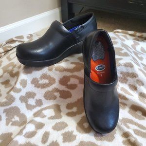 Dr. Scholl's Black Leather Clogs Career sz. 9